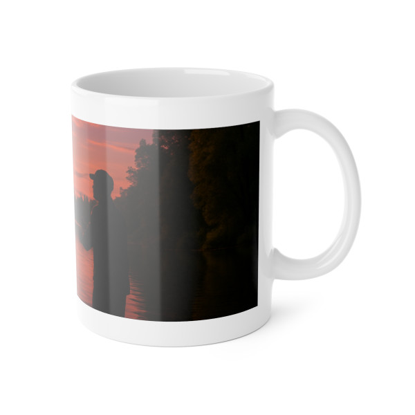 Casting Dreams - White Ceramic Mug, 11oz