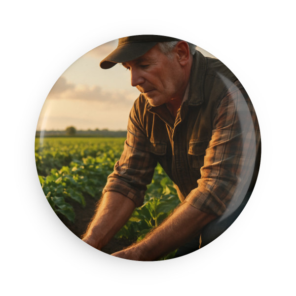 Harvest Heartbeat - Button Magnet, Round (1 & 10 pcs)