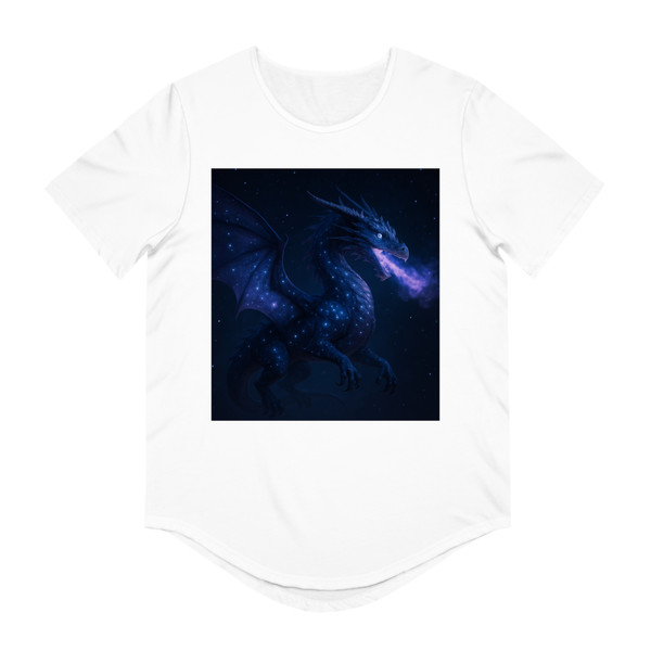 Celestial Flamewing - Men's Jersey Curved Hem Tee