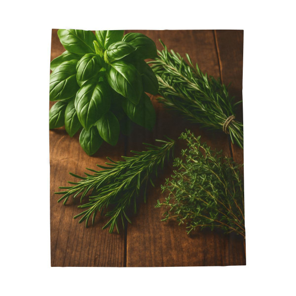 Rustic Herb Garden - Velveteen Plush Blanket