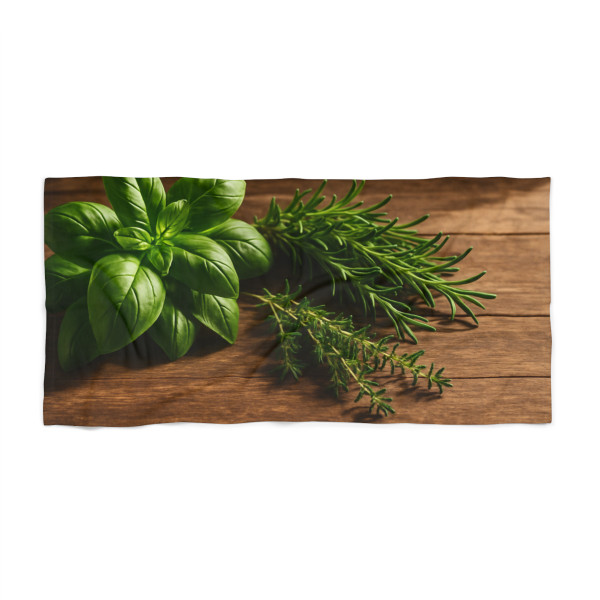 Rustic Herb Garden - Beach Towel
