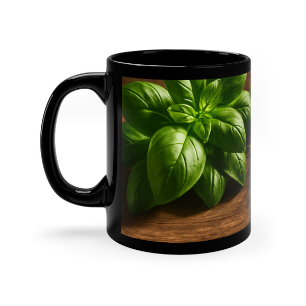 Rustic Herb Garden - Black Coffee Mug, 11oz