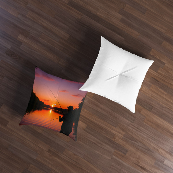 Casting Dreams - Tufted Floor Pillow, Square