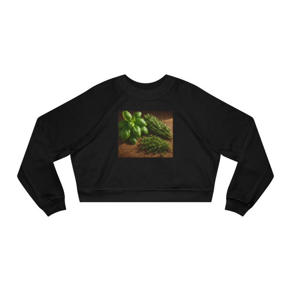 Rustic Herb Garden - Women's Cropped Fleece Pullover