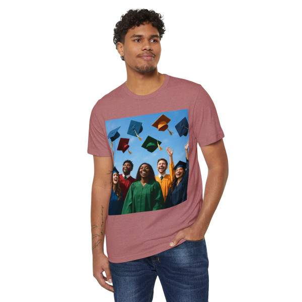 Cap Toss Celebration - Unisex Recycled Organic T-Shirt