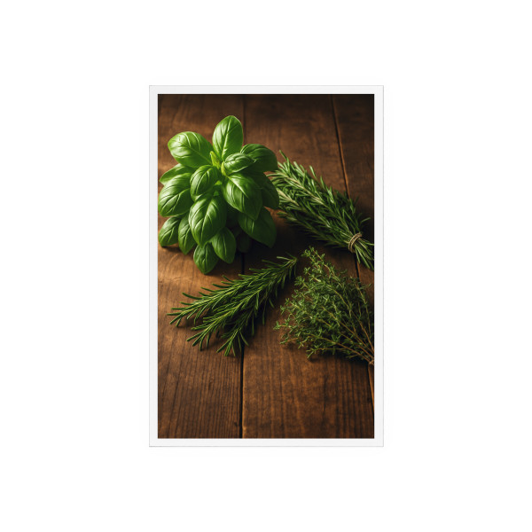 Rustic Herb Garden - Acrylic Sign with Wooden Stand