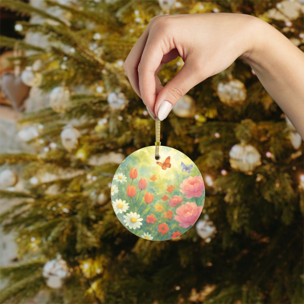 Serene Garden Escape - Glass Ornaments