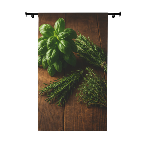 Rustic Herb Garden - Window Curtains (1 Piece)