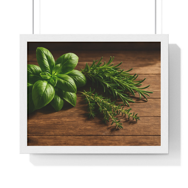 Rustic Herb Garden - Horizontal Framed Poster