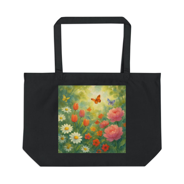 Serene Garden Escape - Large Eco Tote