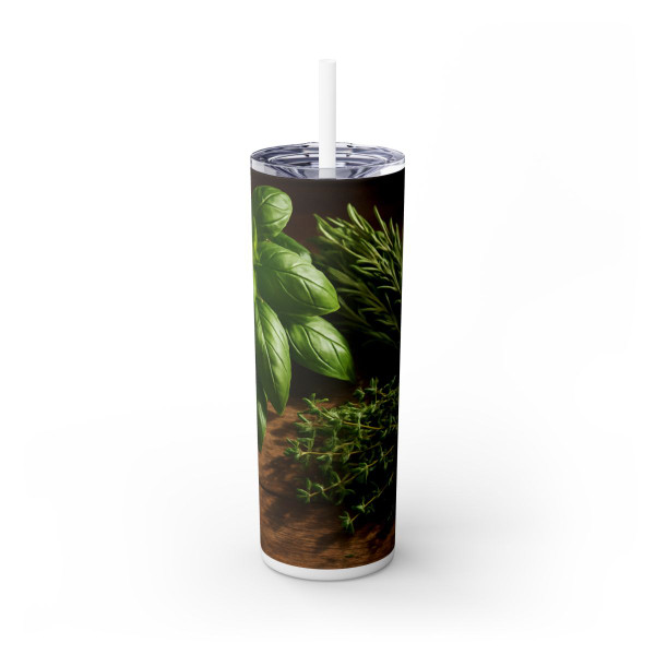 Rustic Herb Garden - Skinny Tumbler with Straw, 20oz