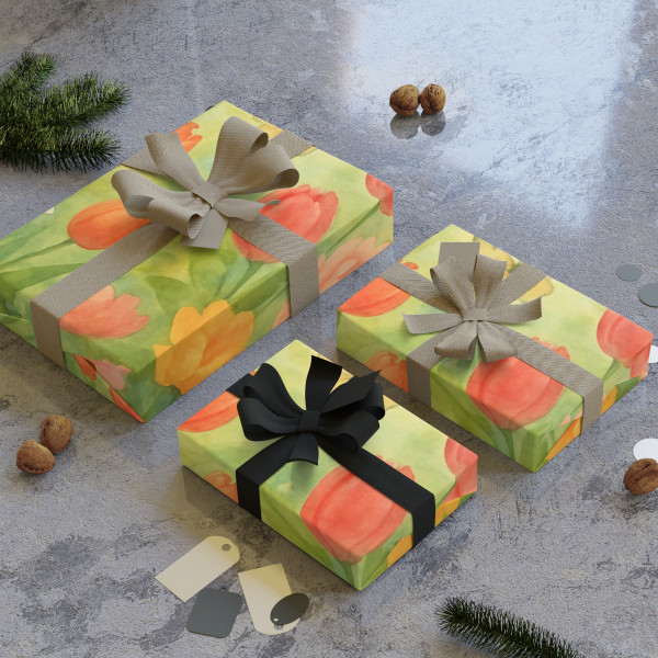 Serene Garden Escape - Gift Wrapping Paper Rolls, 1pc