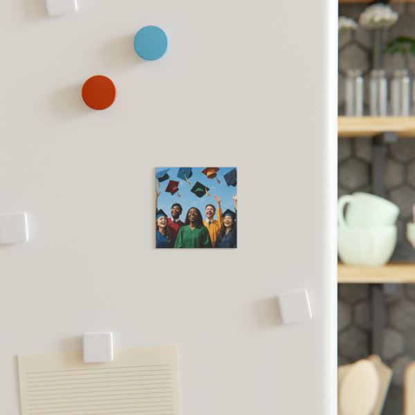 Cap Toss Celebration - Square Magnet