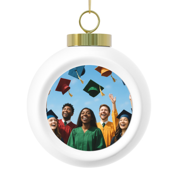 Cap Toss Celebration - Christmas Ball Ornament