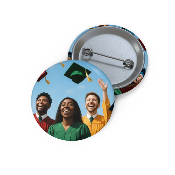 Cap Toss Celebration - Custom Pin Buttons