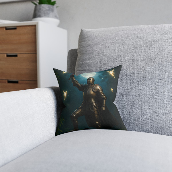 Epic Fantasy Quest - Square Pillow - Pink Back