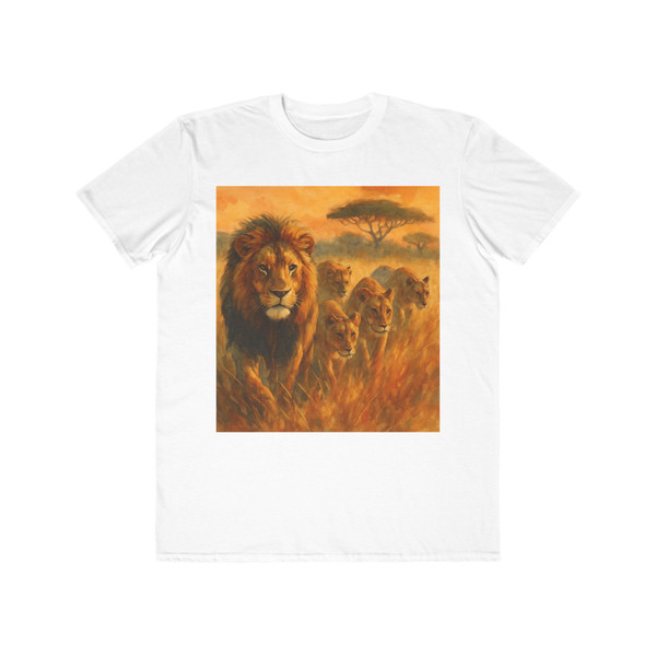 Lions in the Golden Savanna Hunt - Men's Lightweight Fashion Tee