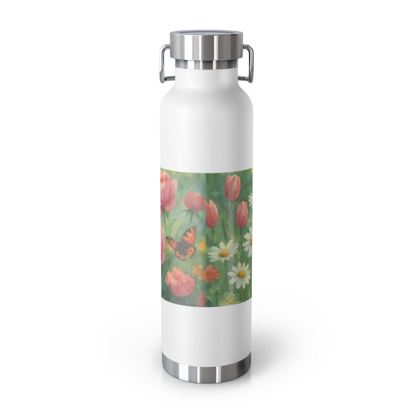 Serene Garden Escape - Copper Vacuum Insulated Bottle, 22oz