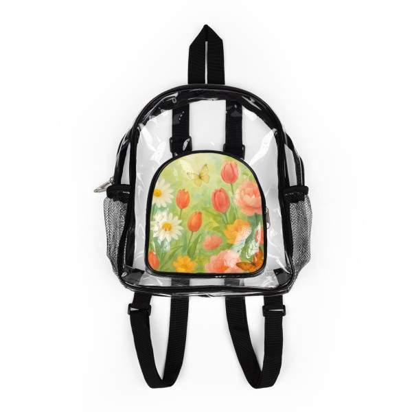 Serene Garden Escape - Clear Stadium Backpack