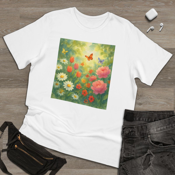 Serene Garden Escape - Unisex Deluxe T-shirt 