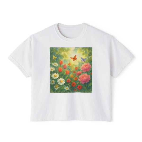 Serene Garden Escape - Women's Boxy Tee Serene Garden Escape - Women's Boxy Tee