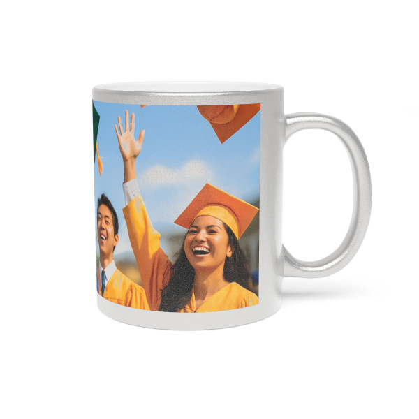 Cap Toss Celebration - Metallic Mug (Silver\Gold)