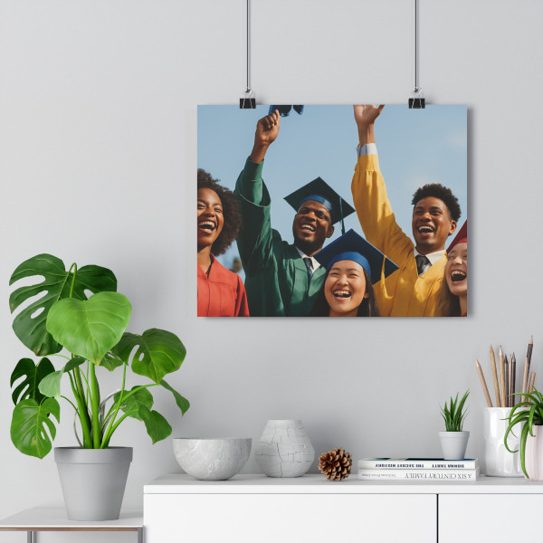 Cap Toss Celebration - Giclée Art Print 