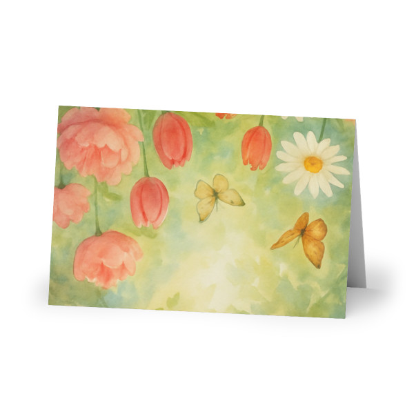Serene Garden Escape -  Greeting Cards (1 or 10-pcs)