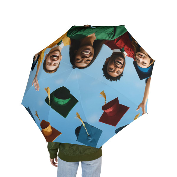 Cap Toss Celebration - Semi-Automatic Foldable Umbrella