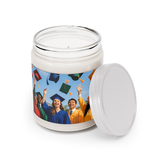 Cap Toss Celebration - Scented Soy Candles with White Lid, 9oz