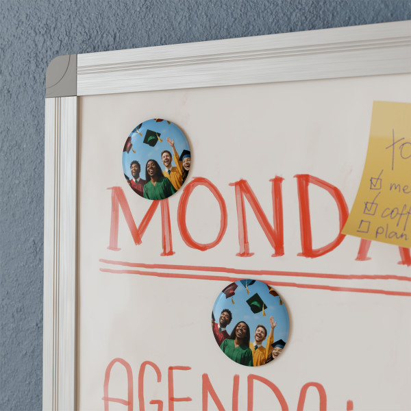Cap Toss Celebration - Button Magnet, Round (1 & 10 pcs)