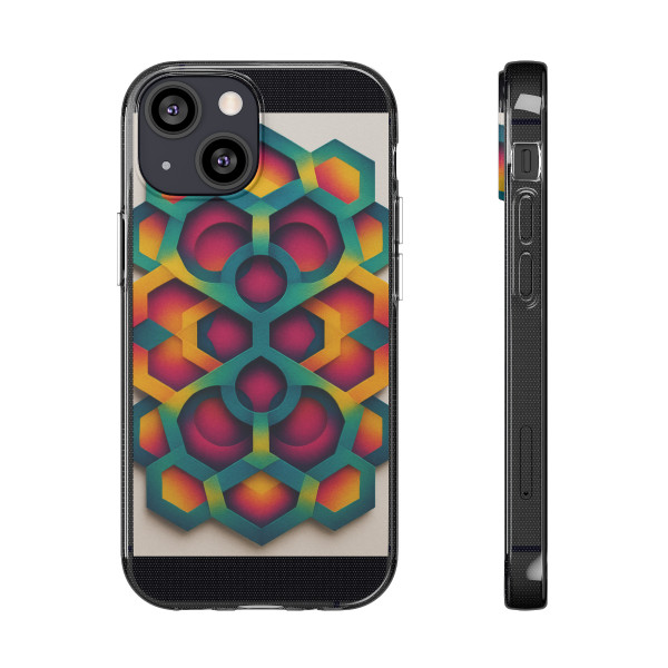 Kaleidoscope Harmony - Clear Silicone Phone Cases