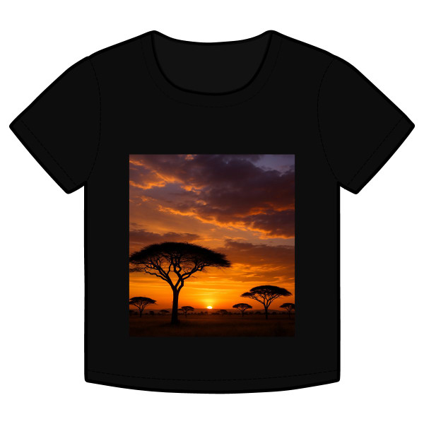 Savanna Sunset Harmony - Organic Rib Baby Tee Savanna Sunset Harmony - Organic Rib Baby Tee