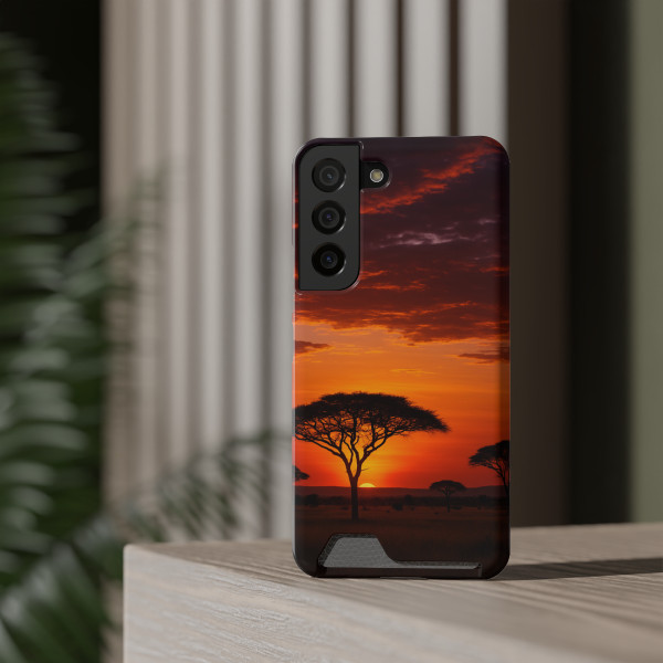 Savanna Sunset Harmony - Phone Case With Card Holder