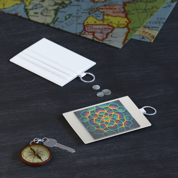 Kaleidoscope Harmony - Saffiano Leather Card Holder