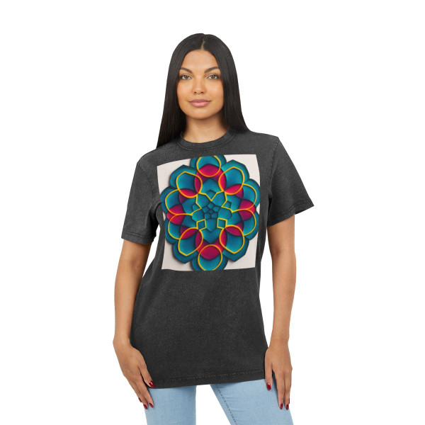 Kaleidoscope Harmony - Acid Washed Round Neck Tee