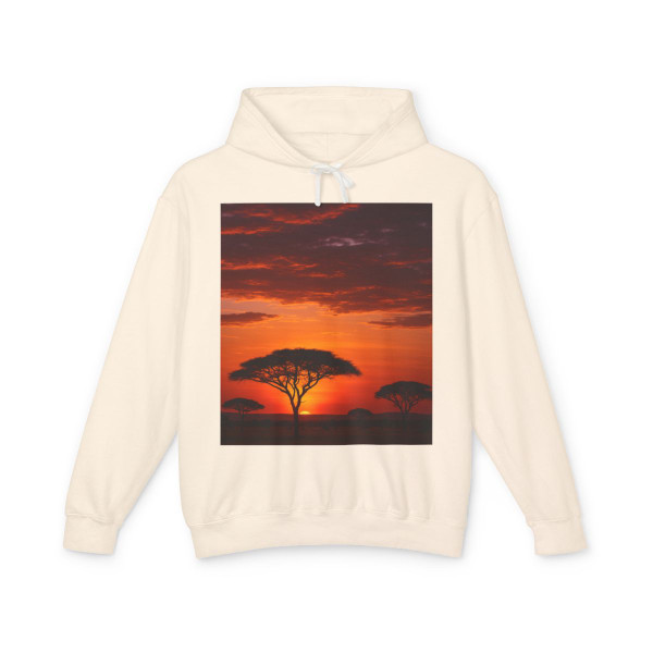 Savanna Sunset Harmony - Unisex Lightweight Hooded Sweatshirt Savanna Sunset Harmony - Unisex Lightweight Hooded Sweatshirt
