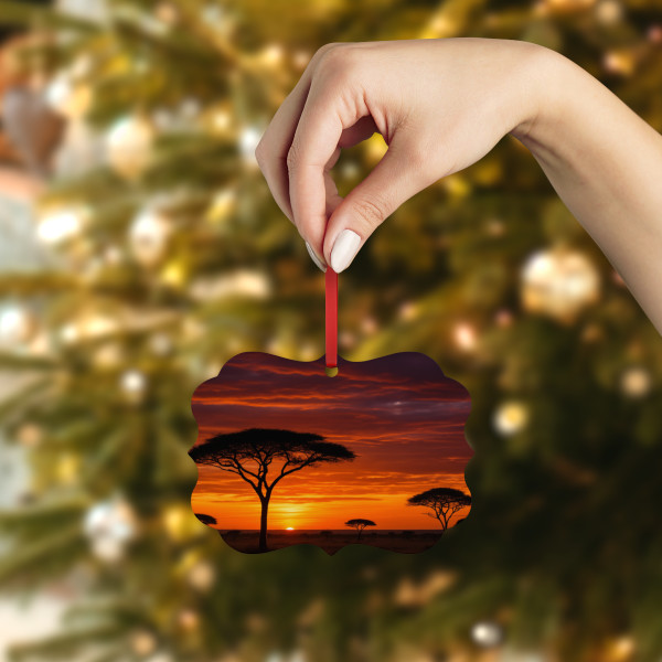 Savanna Sunset Harmony - Metal Plaque Ornament