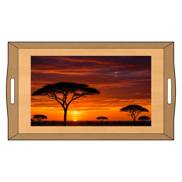 Savanna Sunset Harmony - Bamboo Serving Tray (Engraving)