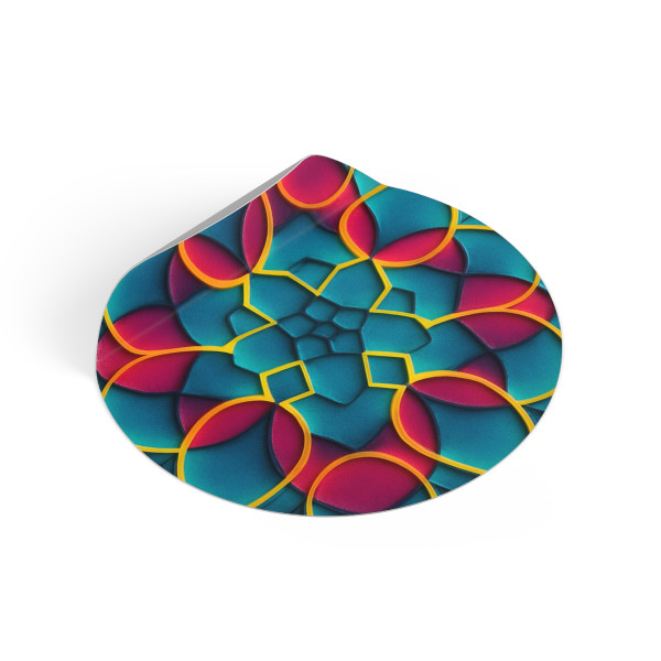 Kaleidoscope Harmony - Round Vinyl Stickers