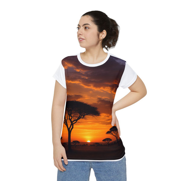 Savanna Sunset Harmony - Women's Short Sleeve Shirt (AOP) Savanna Sunset Harmony - Women's Short Sleeve Shirt (AOP)