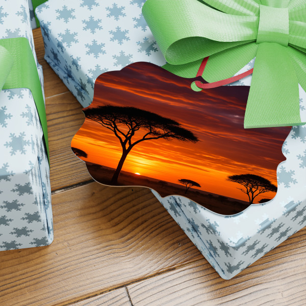 Savanna Sunset Harmony - Aluminum Ornaments, 1pc