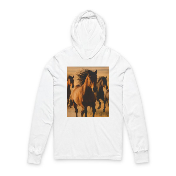 Whispering Winds of the Prairie - Unisex Hooded Long Sleeve Tee