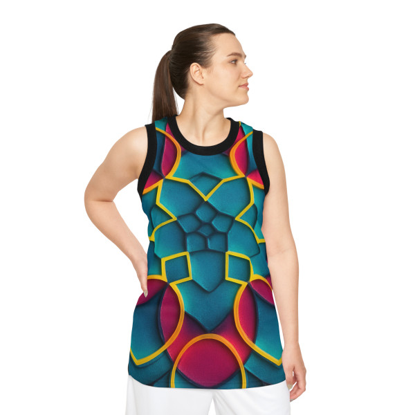 Kaleidoscope Harmony - Unisex Basketball Jersey (AOP)