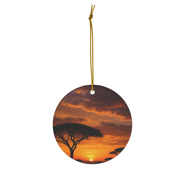 Savanna Sunset Harmony - Ceramic Ornament, 1-Pack