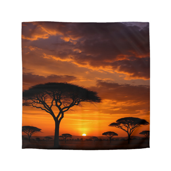 Savanna Sunset Harmony - Microfiber Duvet Cover