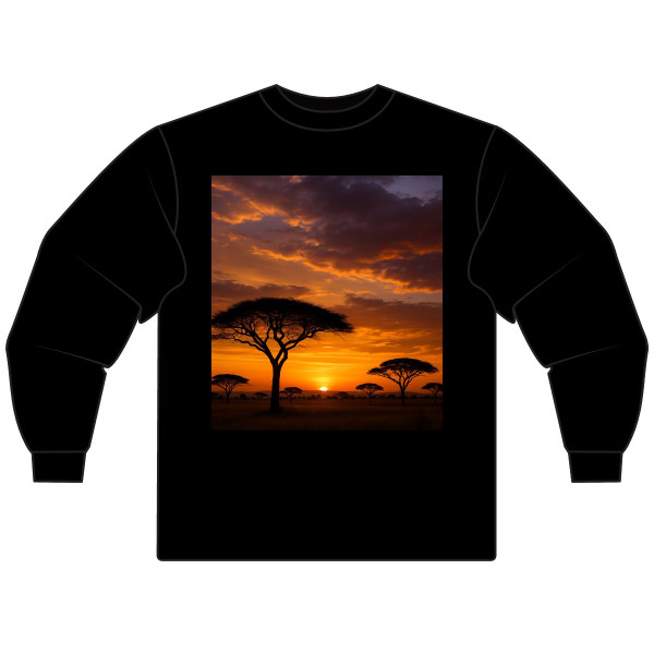 Savanna Sunset Harmony - Unisex Long Sleeve T-Shirt Savanna Sunset Harmony - Unisex Long Sleeve T-Shirt