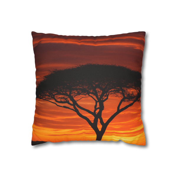 Savanna Sunset Harmony - Faux Suede Square Pillowcase