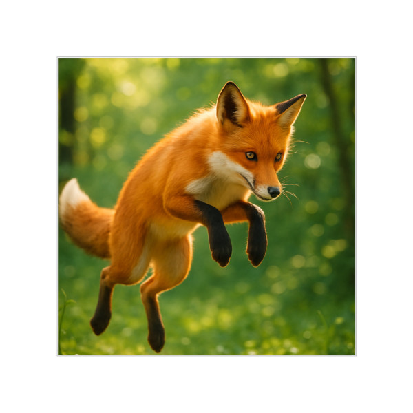 Whimsical Fox Tails - Transparent Outdoor Stickers, Square, 1pc