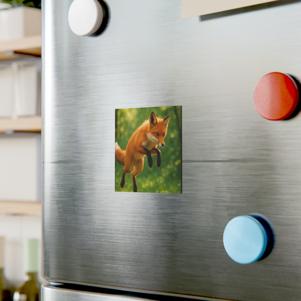 Whimsical Fox Tails - Square Magnet